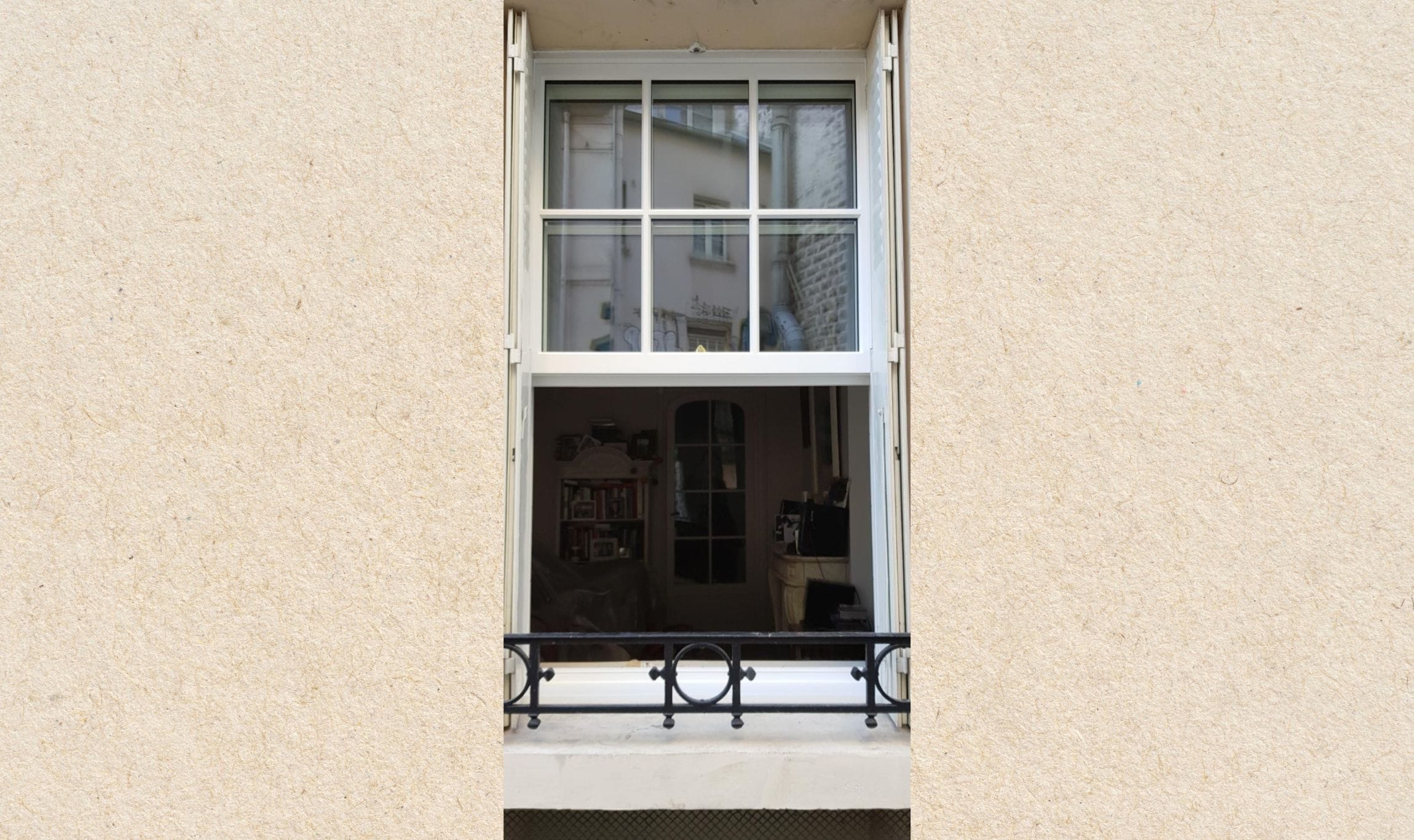 Fenêtre guillotine blanche